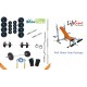 60 KG Body Maxx Complete Home Gym Set + Lifeline Multi Purpose Bench Press + 4 Rods & Lots more..!!